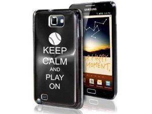 Samsung Galaxy Note i9220 i717 N7000 Black F374 Aluminum Plated Hard Case Keep Calm and Play On Baseball Samsung Galaxy Note i9220 i717 N7000 Black F374 Aluminum Plated Hard Case Keep Calm and Play On Baseball