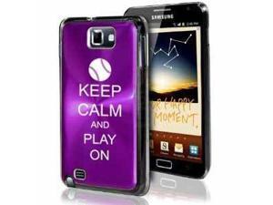 Samsung Galaxy Note i9220 i717 N7000 Purple F380 Aluminum Plated Hard Case Keep Calm and Play On Baseball Samsung Galaxy Note i9220 i717 N7000 Purple F380 Aluminum Plated Hard Case Keep Calm and Play On Baseball