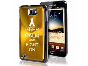 Samsung Galaxy Note i9220 i717 N7000 Yellow Gold F404 Aluminum Plated Hard Case Keep Calm and Fight On Awareness Ribbon Samsung Galaxy Note i9220 i717 N7000 Yellow Gold F404 Aluminum Plated Hard Case Keep Calm and Fight On Awareness Ribbon