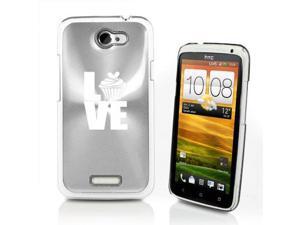 Silver HTC One X Aluminum Plated Hard Back Case Cover P211 Love Cupcake Silver HTC One X Aluminum Plated Hard Back Case Cover P211 Love Cupcake