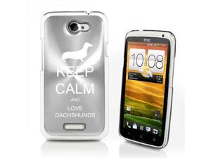 Silver HTC One X Aluminum Plated Hard Back Case Cover P609 Keep Calm and Love Dachshunds Silver HTC One X Aluminum Plated Hard Back Case Cover P609 Keep Calm and Love Dachshunds