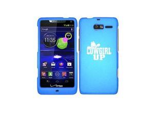Motorola Droid Razr M XT907 Snap On 2 Piece Rubber Hard Case Cover Cowgirl Up with Hat (Light Blue) Motorola Droid Razr M XT907 Snap On 2 Piece Rubber Hard Case Cover Cowgirl Up with Hat (Light Blue)
