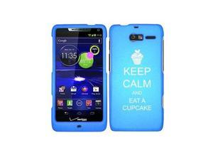 Motorola Droid Razr M XT907 Snap On 2 Piece Rubber Hard Case Cover Keep Calm and Eat A Cupcake (Light Blue) Motorola Droid Razr M XT907 Snap On 2 Piece Rubber Hard Case Cover Keep Calm and Eat A Cupcake (Light Blue)