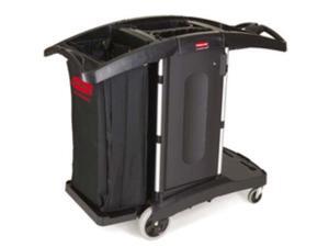 9T76 Compact Folding Housekeeping Cart (Black) 9T76 Compact Folding Housekeeping Cart (Black)