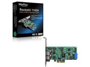 HighPoint Technologies - ROCKETU1142A - HighPoint RocketU 1142A USB 3.0 HBA - PCI Express 2.0 x4 - Plug-in Card - 3 USB HighPoint Technologies - ROCKETU1142A - HighPoint RocketU 1142A USB 3.0 HBA - PCI Express 2.0 x4 - Plug-in Card - 3 USB
