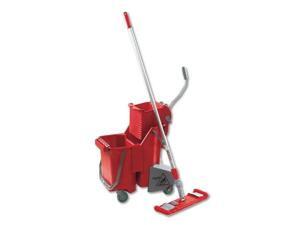 Unger - UNG SMFPR - Side-Press Restroom Mop Dual Bucket FloorPack, 8gal, Plastic, Red Unger - UNG SMFPR - Side-Press Restroom Mop Dual Bucket FloorPack, 8gal, Plastic, Red
