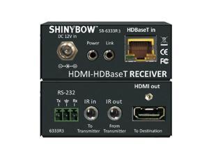 Shinybow - SB-6333T3/R3-KIT - HDMI/IR/RS-232 HDBaseT 328Ft CAT6 Extender (IR/RS-232) Shinybow - SB-6333T3/R3-KIT - HDMI/IR/RS-232 HDBaseT 328Ft CAT6 Extender (IR/RS-232)