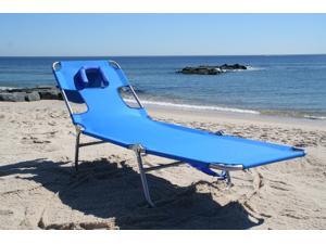 Ostrich CHS-1002B-BLUE Ostrich Chaise Lounge With Face Down Option - Blue Ostrich CHS-1002B-BLUE Ostrich Chaise Lounge With Face Down Option - Blue