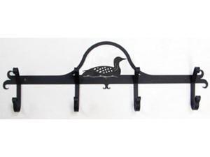 Village Wrought Iron CB-116 Wall Mounted Wrought Iron Coat Rack-Hooks - Loon - Duck Silhouette Village Wrought Iron CB-116 Wall Mounted Wrought Iron Coat Rack-Hooks - Loon - Duck Silhouette