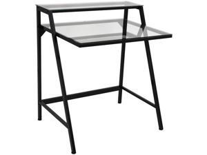 LumiSource OFD-TM-2TIER-CL 2-Tier Desk - Black/Clear LumiSource OFD-TM-2TIER-CL 2-Tier Desk - Black/Clear