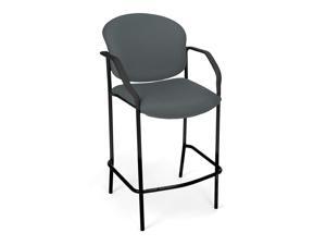 Model# 404C-801; Brand: OFM; Contoured black plastic arms; Sturdy, round black steel tube frame; Color: Gray; Product UPC: 845123014424 Model# 404C-801; Brand: OFM; Contoured black plastic arms; Sturdy, round black steel tube frame; Color: Gray; Product UPC: 845123014424
