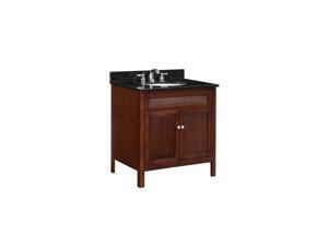 Unbranded 30 in. W x 34-1/4 in. H x 21 in. D Vanity Cabinet Only in Dark Cherry Unbranded 30 in. W x 34-1/4 in. H x 21 in. D Vanity Cabinet Only in Dark Cherry