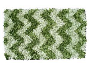 SHAGGY RAGGY GREEN CHEVRON,4.7x7.7 SHAGGY RAGGY GREEN CHEVRON,4.7x7.7