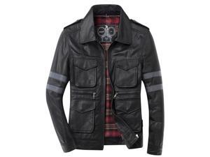 Shefetch Men's Slim Fitted 2015 Autumn Lycra Mens Outerwear 1 Colors Black 5XL/US L chest:44.1" Shefetch Men's Slim Fitted 2015 Autumn Lycra Mens Outerwear 1 Colors Black 5XL/US L chest:44.1"