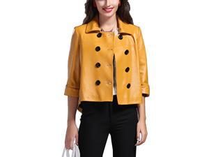 Shefetch Women's 6 Sizes 2015 Autumn Fashion Warm Womens Outerwear Outerwear Yellow 2XL Shefetch Women's 6 Sizes 2015 Autumn Fashion Warm Womens Outerwear Outerwear Yellow 2XL