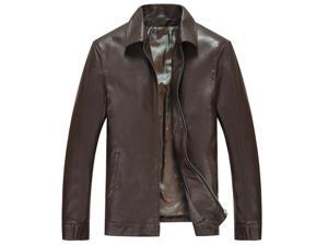 Shefetch Men's Autumn Fashion Relaxed Fit Lycra Mens Outerwear Coffee XL Shefetch Men's Autumn Fashion Relaxed Fit Lycra Mens Outerwear Coffee XL