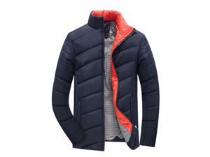 Shefetch Men's Autumn 2015 Slim Fitted Casual Fashion Lycra Mens Outerwear Deep Blue 4XL Shefetch Men's Autumn 2015 Slim Fitted Casual Fashion Lycra Mens Outerwear Deep Blue 4XL