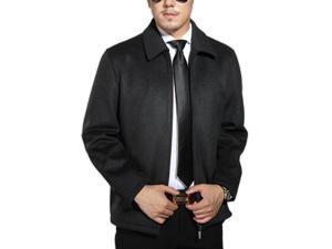 Shefetch Men's Slim Fit Autumn Stylish Lycra 2 Colors Mens Outerwear Grey XL Shefetch Men's Slim Fit Autumn Stylish Lycra 2 Colors Mens Outerwear Grey XL