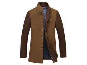 Shefetch Men's Casual Design Autumn Fashion Retro Lycra Mens Outerwear Brown 2XL Shefetch Men's Casual Design Autumn Fashion Retro Lycra Mens Outerwear Brown 2XL
