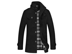 Shefetch Men's Retro Casual Autumn Fashion Stylish Lycra Mens Outerwear Black M Shefetch Men's Retro Casual Autumn Fashion Stylish Lycra Mens Outerwear Black M