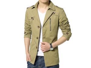 Shefetch Men's Fit Autumn Fashion 3 Colors 5 Sizes Lycra Mens Outerwear Khaki XL Shefetch Men's Fit Autumn Fashion 3 Colors 5 Sizes Lycra Mens Outerwear Khaki XL