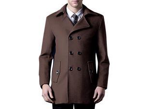 Shefetch Men's Slim Fit Autumn Stylish Polyester 2 Colors Mens Outerwear Brown S Shefetch Men's Slim Fit Autumn Stylish Polyester 2 Colors Mens Outerwear Brown S