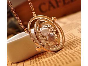 Harry Potter Time Turner 18K Gold Plated Hermione Granger Rotating Spin Necklace Pendant Christmas Gift Idea(Gold) Harry Potter Time Turner 18K Gold Plated Hermione Granger Rotating Spin Necklace Pendant Christmas Gift Idea(Gold)