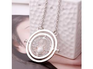 Harry Potter Time Turner 18K Gold Plated Hermione Granger Rotating Spin Necklace Pendant 18k Necklace Christmas Gift Idea(Silver) Harry Potter Time Turner 18K Gold Plated Hermione Granger Rotating Spin Necklace Pendant 18k Necklace Christmas Gift Idea(Silver)