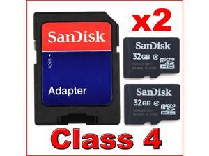 2x SanDisk 32GB Class 4 Micro SD SDHC MicroSD Memory Card 32 G GB 32G TF 2x SanDisk 32GB Class 4 Micro SD SDHC MicroSD Memory Card 32 G GB 32G TF