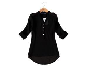 3 Colors Fashion Elegant Blue/White/Black Blouses Can roll sleeve shirt pocket Womens Clothes M/L/XL 3 Colors Fashion Elegant Blue/White/Black Blouses Can roll sleeve shirt pocket Womens Clothes M/L/XL