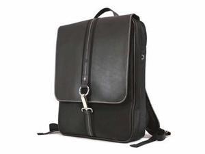 PARIS SLIM-LINE LAPTOP BACKPACK - BLACK MICROFIBER W/LEATHER TRIM - HOLDS 16 PC PARIS SLIM-LINE LAPTOP BACKPACK - BLACK MICROFIBER W/LEATHER TRIM - HOLDS 16 PC