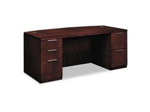 HON Arrive Series Wood Veneer Bow Front Double Pedestal Pedestal Desk - HONVW072DC1Z9FF HON Arrive Series Wood Veneer Bow Front Double Pedestal Pedestal Desk - HONVW072DC1Z9FF