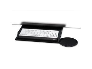 Kelly Computer Supply Under Desk Keyboard Tray with Oval Mouse Platform, Black - KCS39185 Kelly Computer Supply Under Desk Keyboard Tray with Oval Mouse Platform, Black - KCS39185