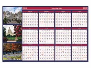 House of Doolittle Earthscapes 100% Recycled US Monuments Reversible/Erasable Yearly Wall Calendar - HOD3986 House of Doolittle Earthscapes 100% Recycled US Monuments Reversible/Erasable Yearly Wall Calendar - HOD3986
