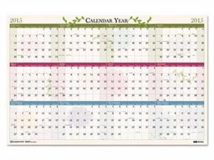 House of Doolittle Floral Reversible/Erasable 100% Recycled Yearly Wall Calendar - HOD3984 House of Doolittle Floral Reversible/Erasable 100% Recycled Yearly Wall Calendar - HOD3984