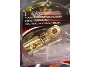 ROCKFORD FOSGATE 4 AWG NEGATIVE GOLD PLATED RING TERMINAL NEW RP8043 ROCKFORD FOSGATE 4 AWG NEGATIVE GOLD PLATED RING TERMINAL NEW RP8043