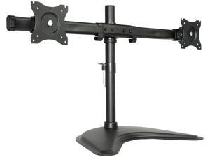 Dual Monitor Mount Free-Standing Curved Bar Desk Stand fits 2 Screens up to 27" Dual Monitor Mount Free-Standing Curved Bar Desk Stand fits 2 Screens up to 27"