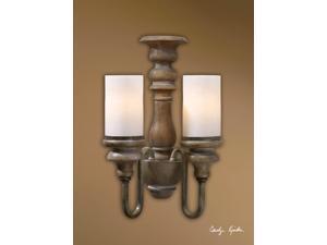 Uttermost Torreano 2 Light Wooden Wall Sconce - 22491 Uttermost Torreano 2 Light Wooden Wall Sconce - 22491