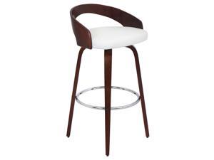 Lumisource Grotto Barstool In Cherry And White Lumisource Grotto Barstool In Cherry And White