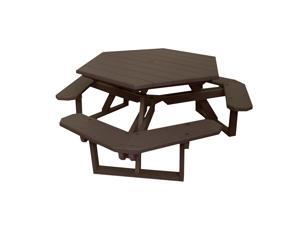 Eagle One Hexagon All Greenwood Picnic Table In Brown Eagle One Hexagon All Greenwood Picnic Table In Brown