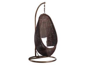 Fine Mod Imports Rattan Hanging Chair w/ Stand in Chocolate Rattan Fine Mod Imports Rattan Hanging Chair w/ Stand in Chocolate Rattan