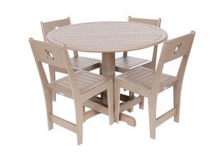 Eagle One 5 Piece Cafe Dining Set In Driftwood Eagle One 5 Piece Cafe Dining Set In Driftwood