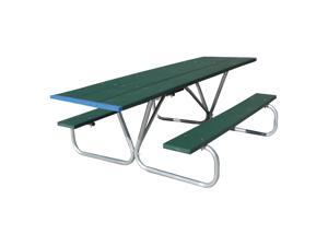 Eagle One Ada 8 Ft Greenwood Picnic Table Metal Base In Green Eagle One Ada 8 Ft Greenwood Picnic Table Metal Base In Green
