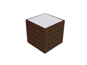 Eagle One Berlin Side Table (Lucite Lux Inlay Top) In Brown Eagle One Berlin Side Table (Lucite Lux Inlay Top) In Brown