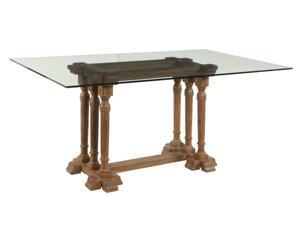 Bassett Mirror Pemberton Rectangle Glass Top Dining Table Bassett Mirror Pemberton Rectangle Glass Top Dining Table