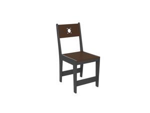 Eagle One Cafe Two-Tone Dining Chair In Black/Brown Eagle One Cafe Two-Tone Dining Chair In Black/Brown
