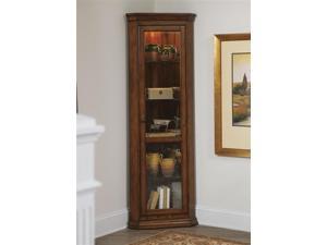 Liberty Furniture Hearthstone Corner Curio in Rustic Oak Finish Liberty Furniture Hearthstone Corner Curio in Rustic Oak Finish