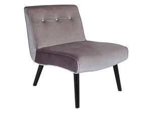 Lumisource Vintage Crush Accent Chair In Silver Lumisource Vintage Crush Accent Chair In Silver