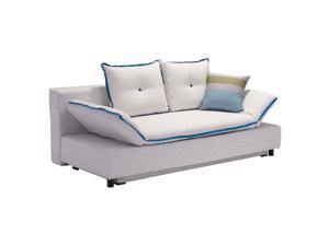 Zuo Modern Serenity Sleeper Sofa Natural with Blue Piping Zuo Modern Serenity Sleeper Sofa Natural with Blue Piping