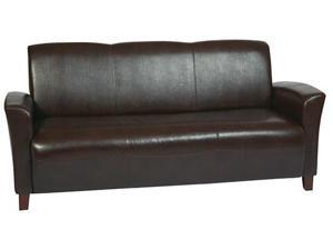 OSP Furniture Lounge Seating SL2273EC9 Mocha Eco Leather Sofa w/ Cherry Finish Legs OSP Furniture Lounge Seating SL2273EC9 Mocha Eco Leather Sofa w/ Cherry Finish Legs